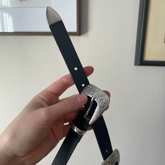 Western double buckle Belt - Picture 3 of 5